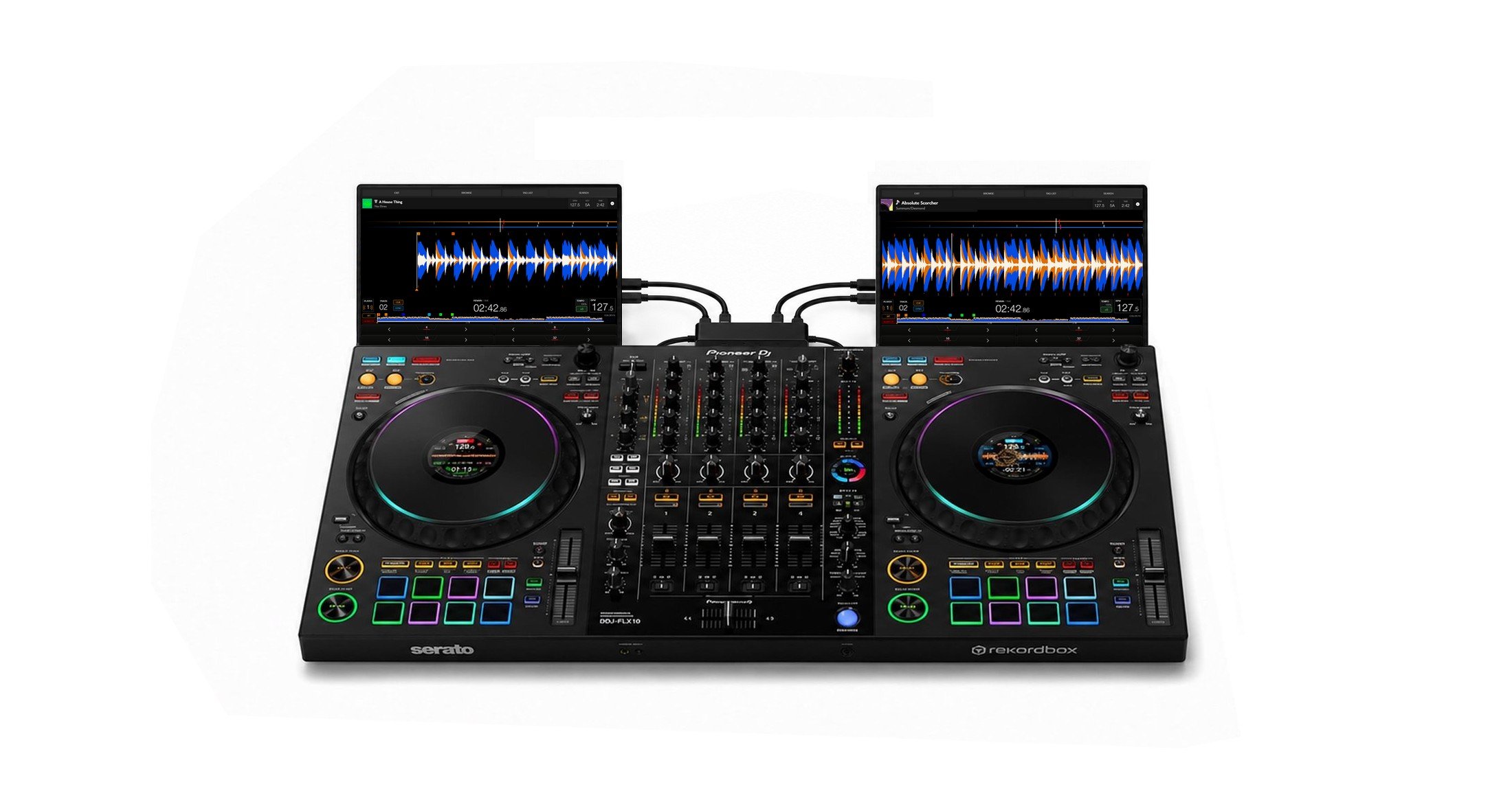 Stembox affiché sur deux écrans avec un Pioneer DDJ-FLX10