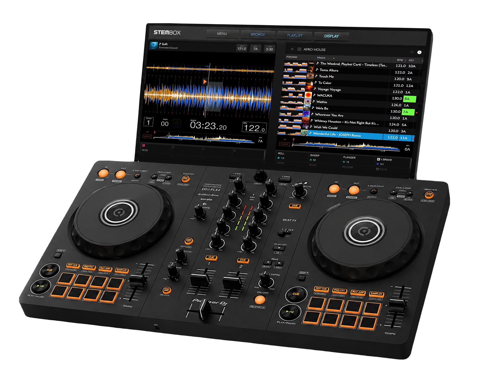 Stembox Pro — écran DJ